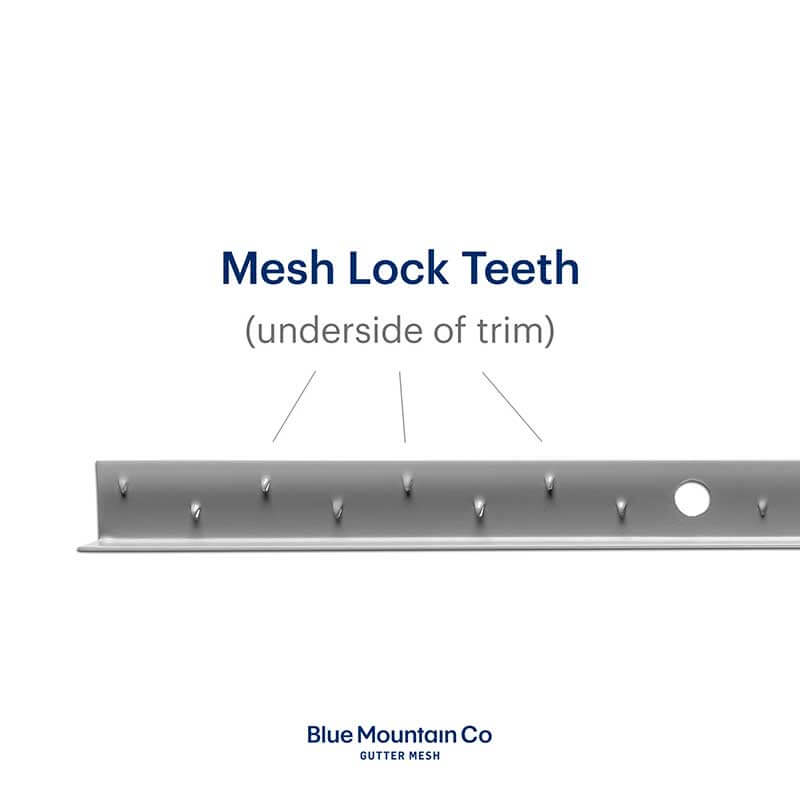 Mesh Lock Gutter Trim  Blue Mountain Co. Gutter Mesh